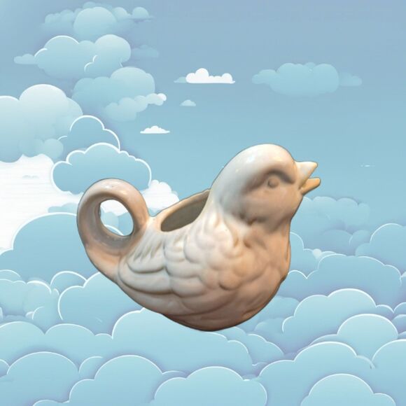 World Market White Cottage BIRD Creamer and Sugar Bowl Set - Picture 4 of 13